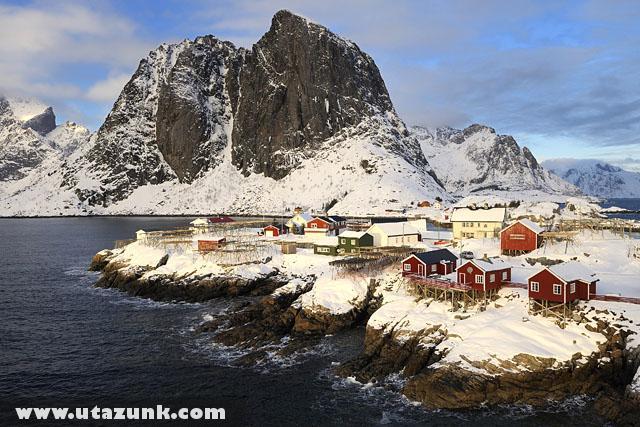 Kis falu Norvégiában
